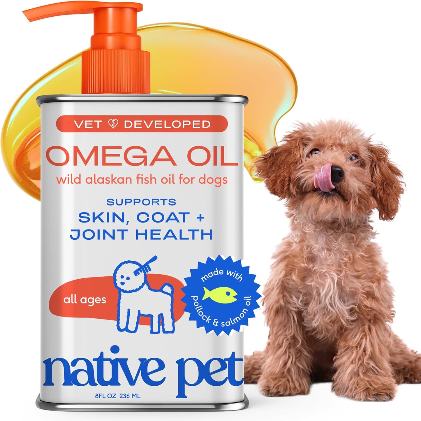 Suplemento de aceite de pescado de Alaska para perros Native Pet.