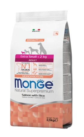 Monge Natural Superpremium Monoprotein Razas Pequeñas Adultos Salmón con Arroz