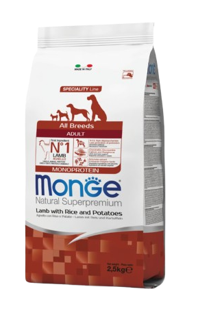 Monge Natural Superpremium Cordero con Arroz y Papa Todas las Razas Adultos