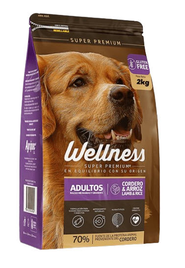 Wellness Razas Medianas y Grandes Adultos Sabor Cordero