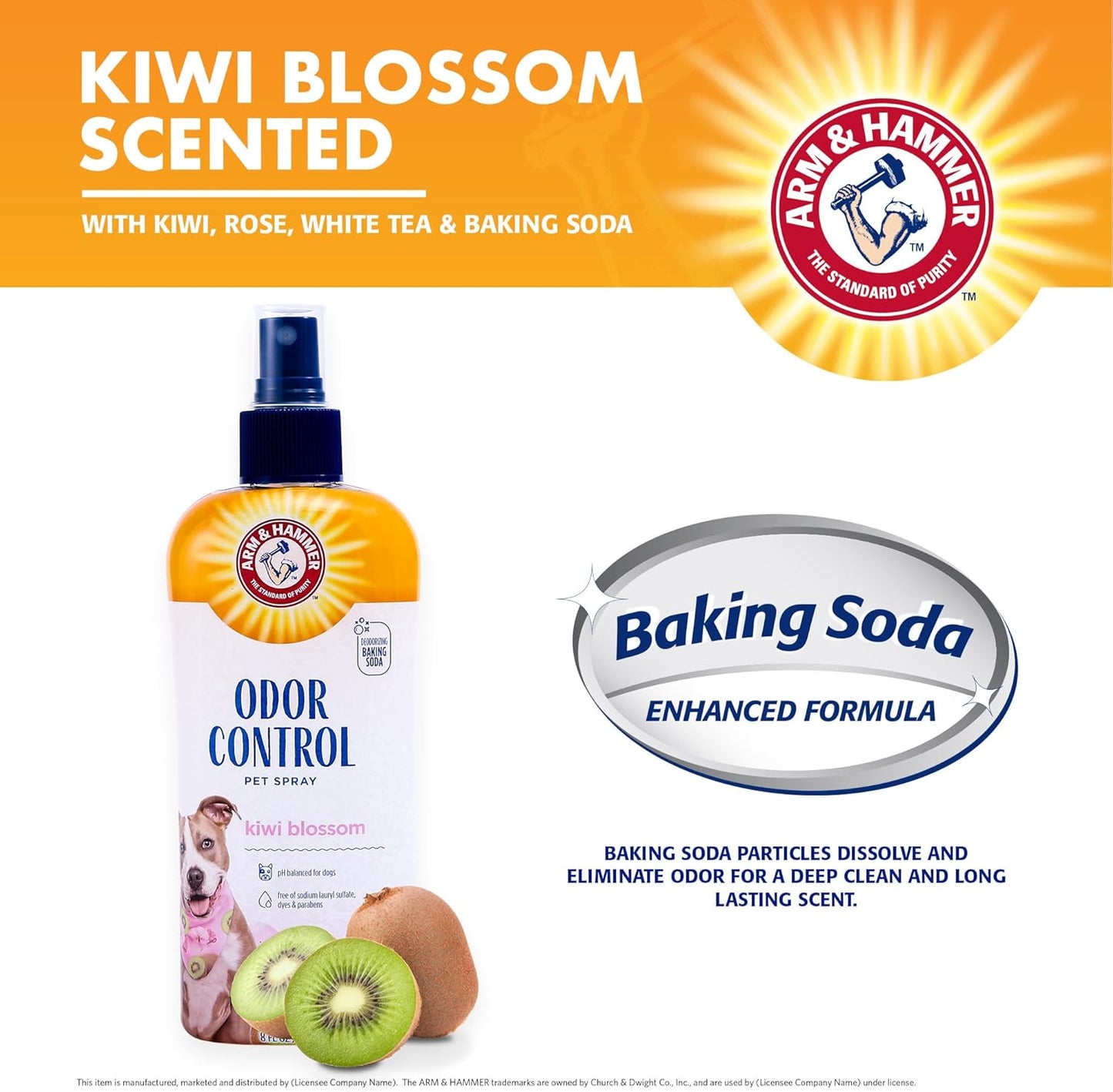 Desodorante para perros olor a Kiwi Arm & Hammer