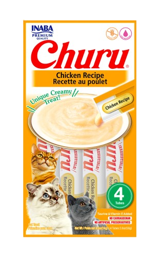 Churu Gatos Sabor Pollo 4 Tubos x 14 gr c/u