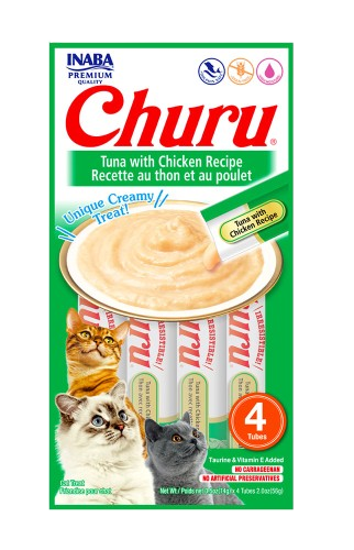 Churu Gatos Sabor Atún con Pollo 4 Tubos x 14 gr c/u