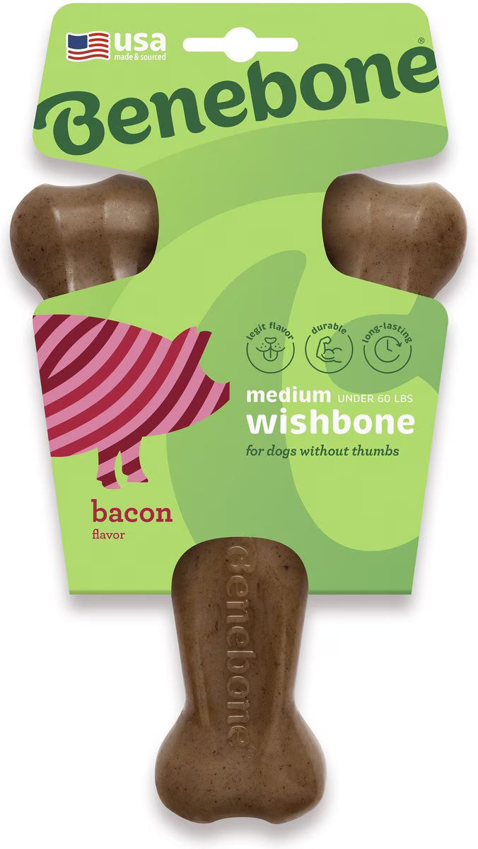 Benebone - Juguete con sabor a tocino y forma de hueso para perros