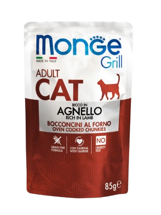Monge Grill Húmedo Gatos Adultos Sabor Cordero
