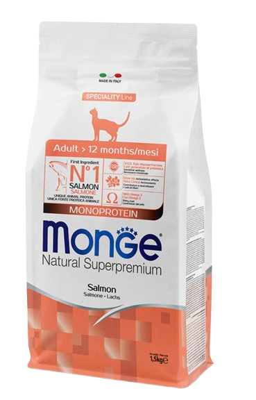 Monge Natural Superpremium Monoprotein Gatos Adultos Sabor Salmon