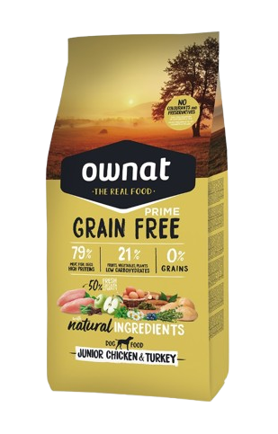 Ownat Grain Free Prime Perros Cachorros Sabor Pollo y Pavo