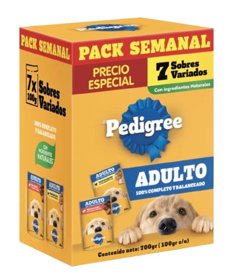 Pedigree Húmedo para Perro Adulto Pack Semanal de Pollo y Carne